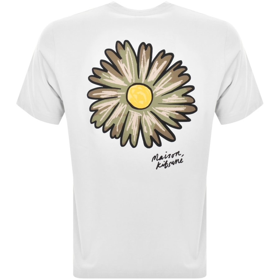 【関税・送料込み】MAISON KITSUNE FLOWER LOGO LETTERING Maison Kitsune Floating Flower T Shirt White | Mainline